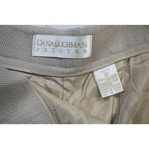 Dana Buchman Petite Beige High-Waisted Dress Pants - Size 6P - Picture 6 of 8
